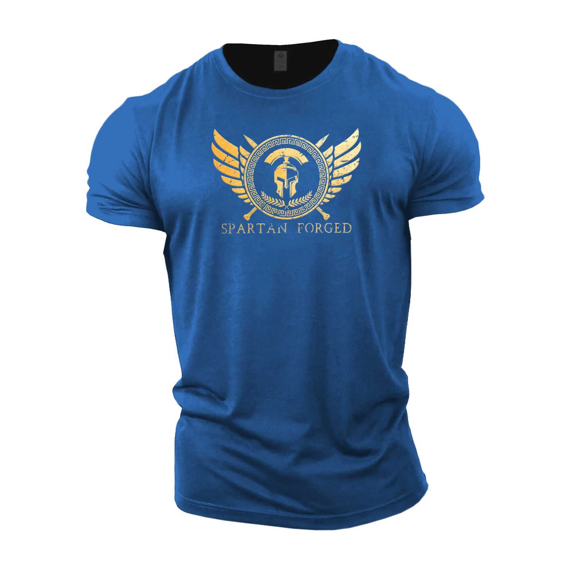 T-shirts voor heren retro spartan t-shirts mannen kleding y2k zomer korte mouw tees man casual tops o-neck oversized t shirt gym heren kledingl2404