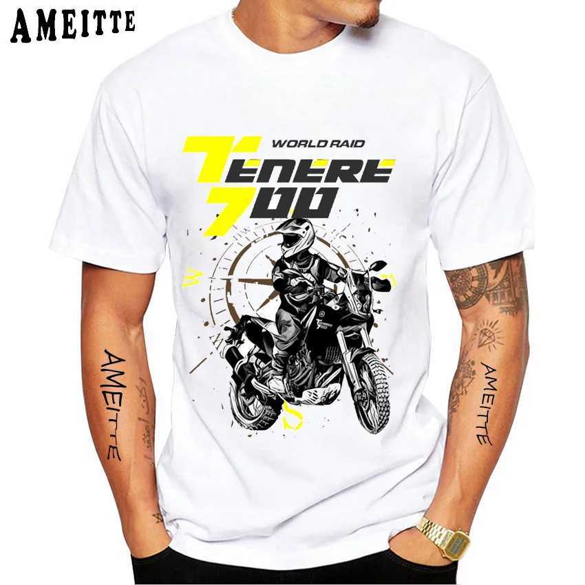 Camisetas masculinas Tenere 700 Adventure Supertenere 1200 Moto Sport Men Short Slve GS Rider Motorcycle T-shirt Hip Hop Boy Riding TS T240425