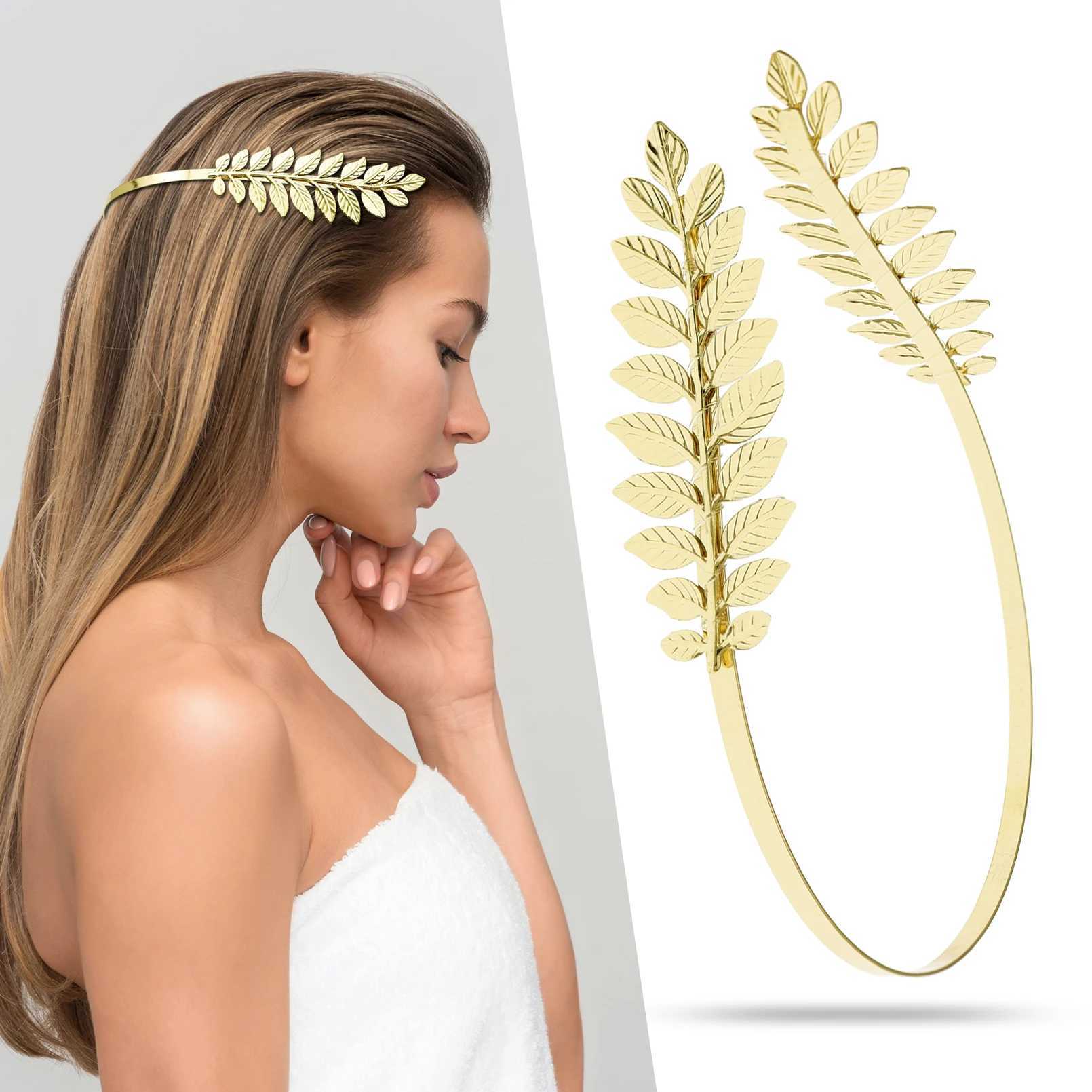 Cabelo de casamento Jóias de jóias Ramo de folha romana Coroa de cabelo delicada Tiara Greek deusa Alice HEABDBAND PARA MULHER VESTIDO CABELE