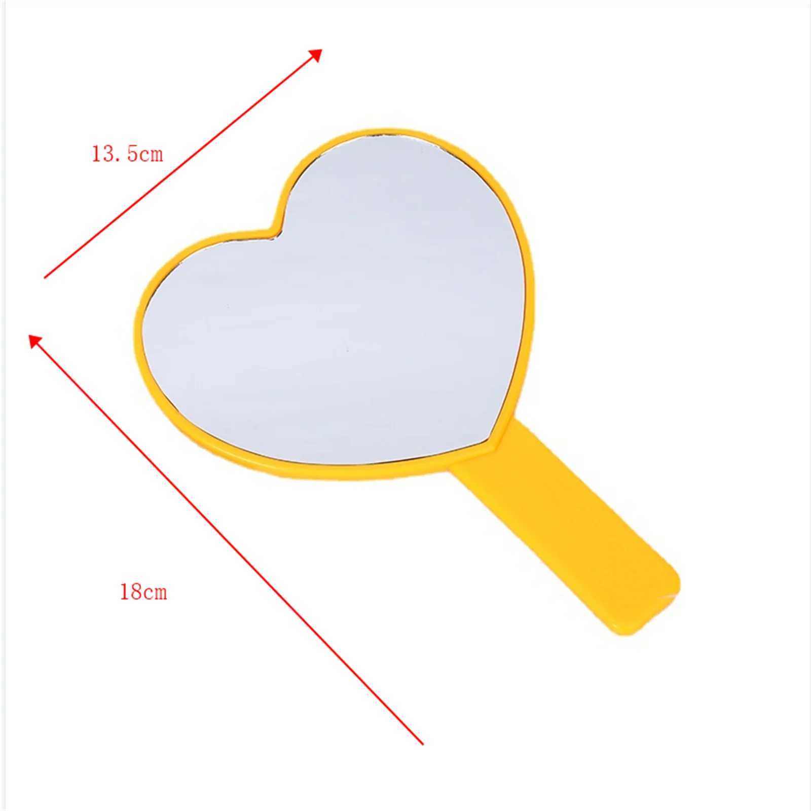 Mirrors Heart Shaped Mirror Handheld Makeup Mirror Spa Salon Makeup With Handle Hand Mirror Cosmetic Mirror Compact Mirrors For Women