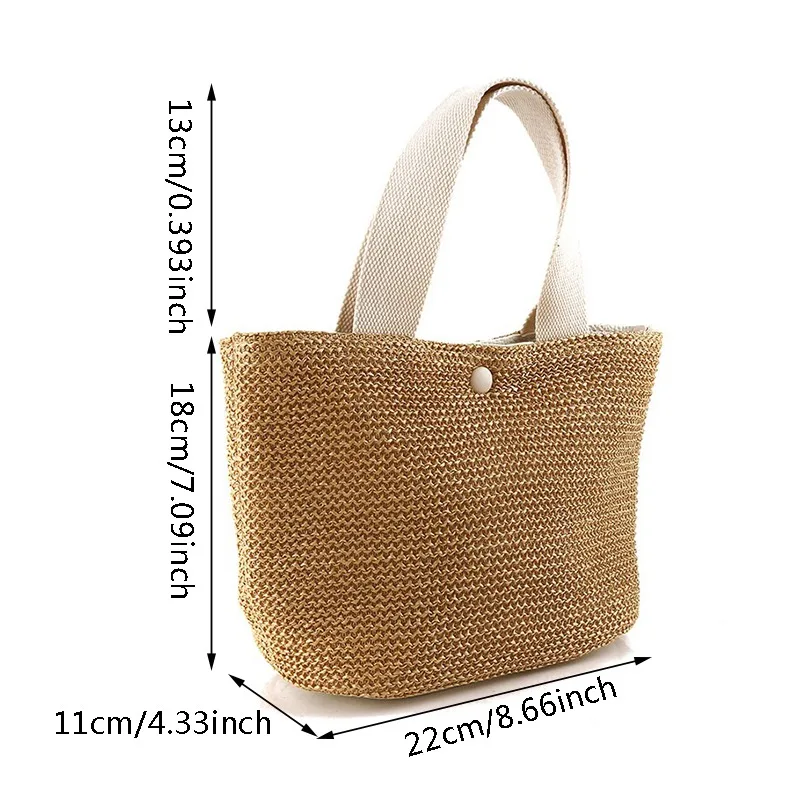 Sac de messager à épaule de paille de plage Femmes Bohemian Bohemian Summer Woven Rattan Betan Sac à main sacs à main