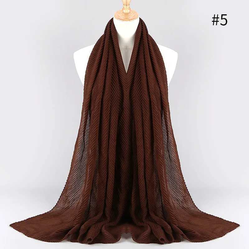 Hijabs femmes coton simple écharpe tête hijab enveloppe solide de couverture complète châles Foulard Femme bandeau de hijabs musulman d240425