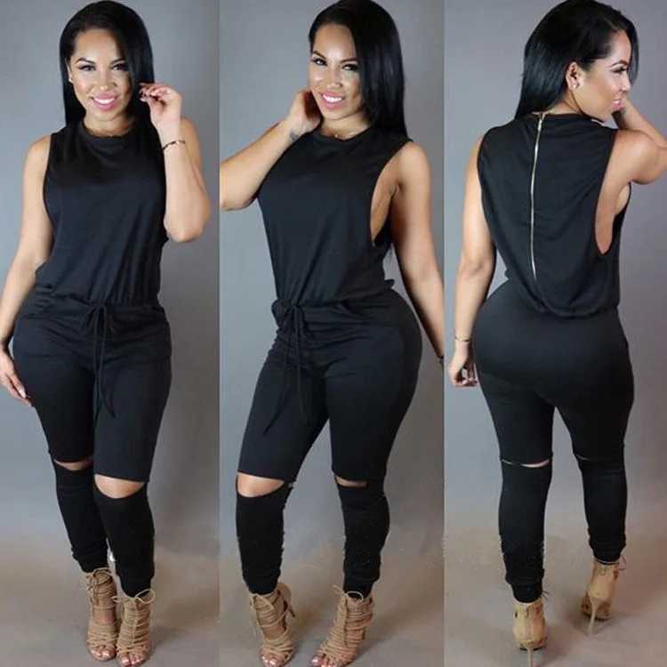 Kobiety Jumpsuits Rompers puste seksowne kombinezony damski kombinezon Y240425