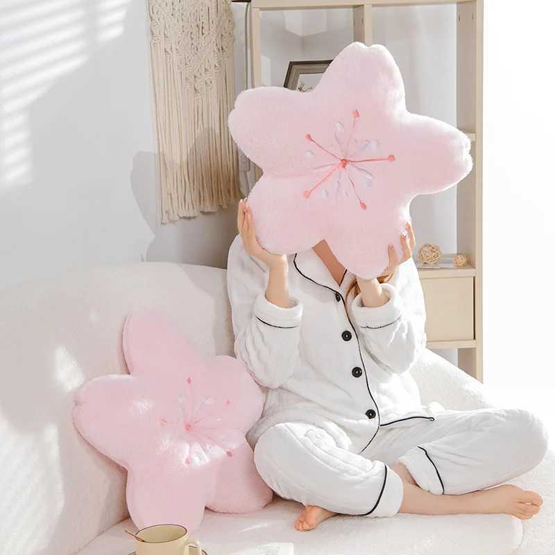 Poux de peluches Nouveaux oreillers à lancer en peluche sakura rose kawaii fleur en peluche