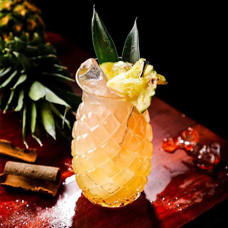 Tubllers 1-480 ml kieliszki koktajlowe w kształcie ananasa kieliszki do wina do domu na imprezę przezroczysty sok H240425