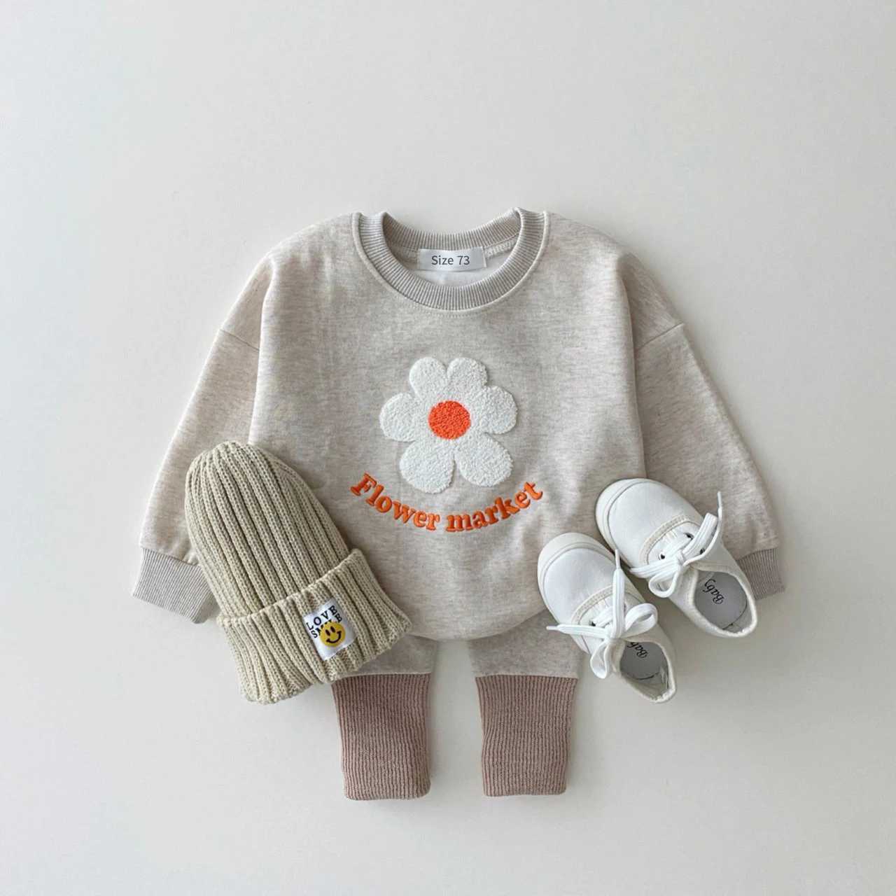 T-shirts 2024 Cotton Infantil Suits Newborn Baby Boys Girls Outfits Autumn Babies Clothes Little Boy Pullover+Trousers Set Boy ClothesL2404