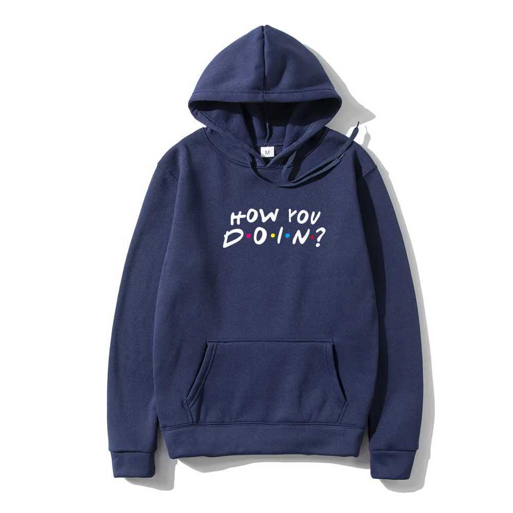 Men's Hoodies Sweatshirts FRIENDS Printed Men Hoodies Sweatshirts Casual How You Doin Hoodie Sweatshirt Fashion hip hop Strtwear pullover Hot Clothes T240425