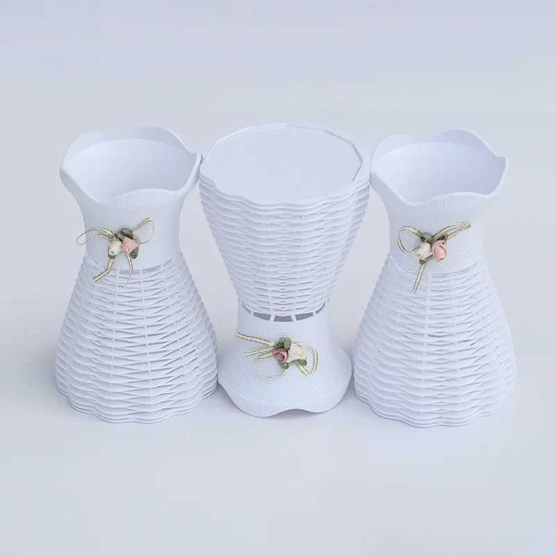 Vases Home Decor White Plastic Vase Desktop Vase Wholesale Simulation Flower Arrangement Vase Nordic Vase Living Room Decoration