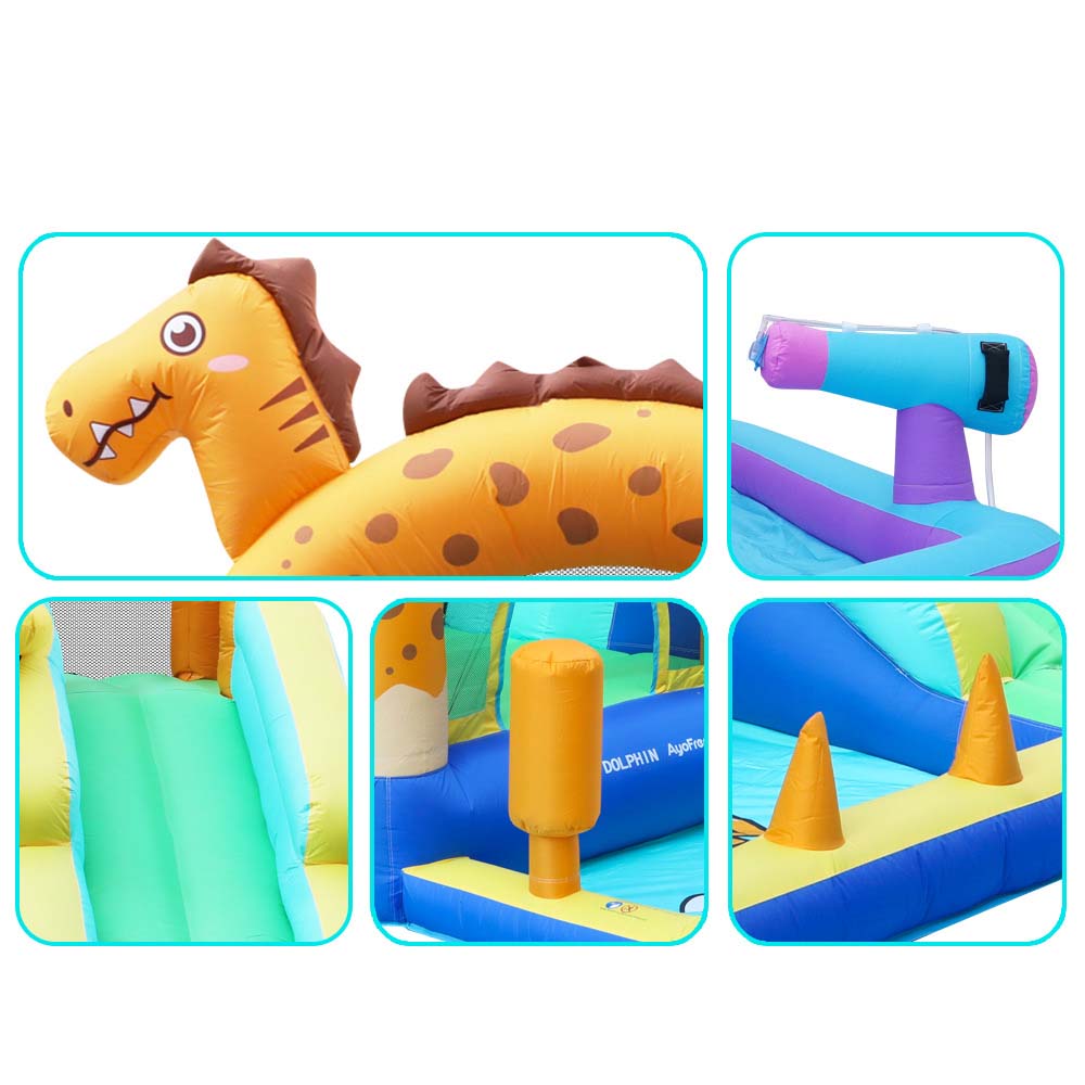 Dinozaur nadmuchiwany zamek Bounce House z slajdką do pit playhouse w pomieszczenia skoczka zabawka zabawka zabawa na zewnątrz skoczka dla dzieci imprezy rozrywka