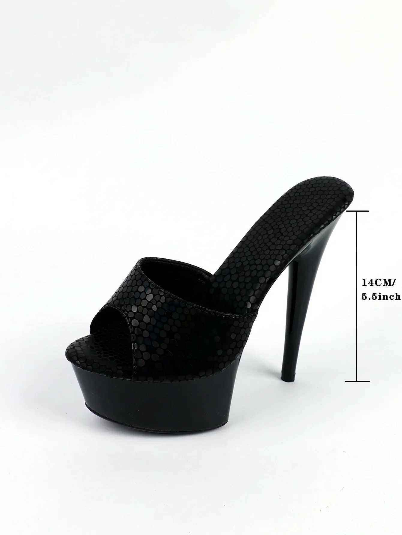 Dress Shoes Model Wedding Spring Summer Party Breathable Fashion Nightclub Slim Heel Slippers LFD H240425