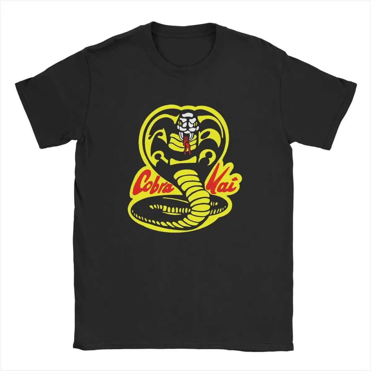 Herr t-shirts karate kid cobra kai vintage t-shirt män roliga 100% bomull tee skjorta rund hals kort ärm t shirt presentkläder2404