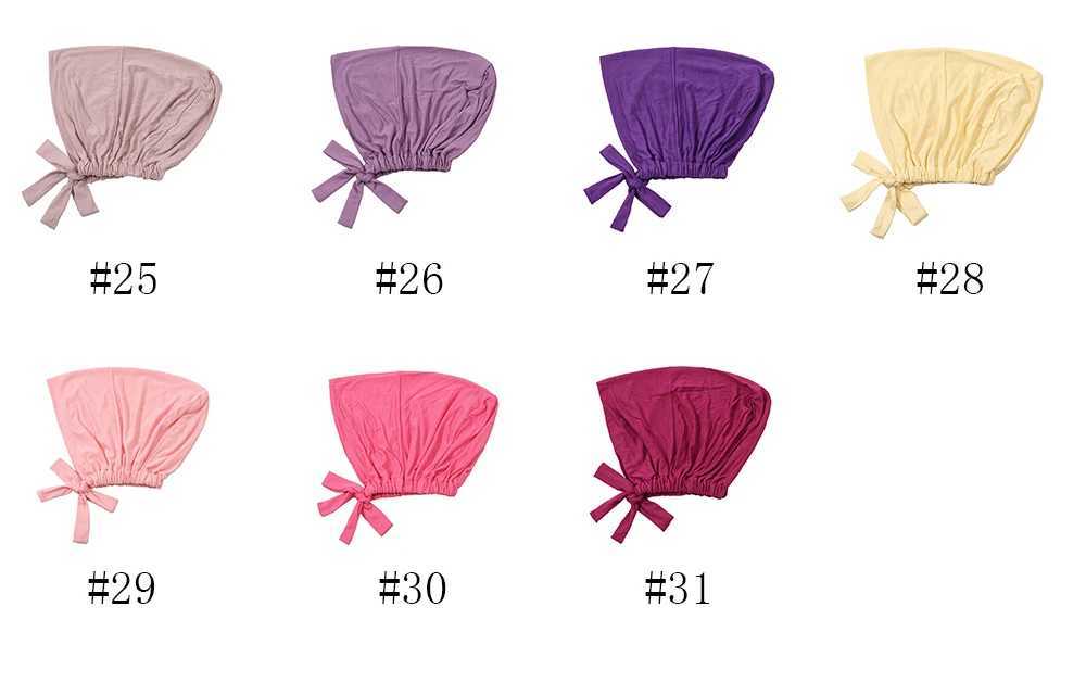 Hijabs Coton doux modal sous Cap Bands de hijab intérieur Bandage musulman extensible Bandage Bonnet Islamic Turban Band Band Ajustement D240425