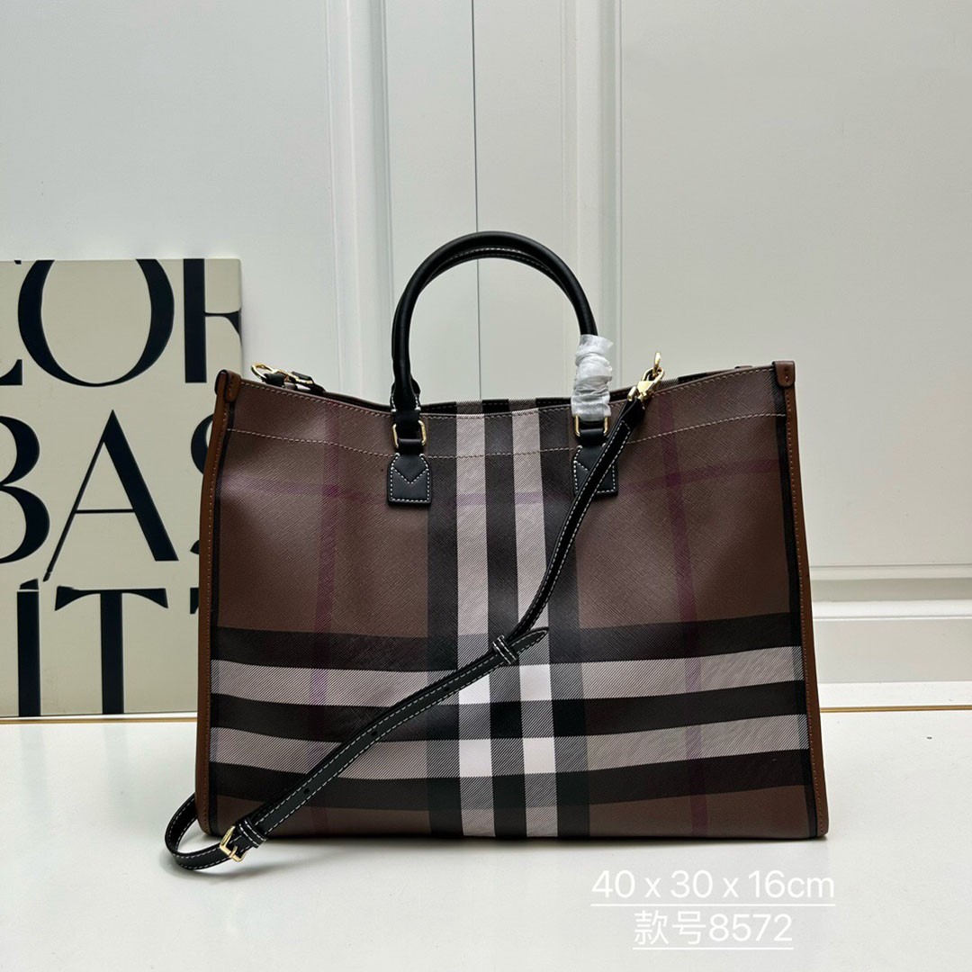 Lyxdesignersväskor Freya Classic Birch Brown Plaid Tote Bag Mirror Quality Women's Crossbody Bag Shopping Bag Business Leisure Fashion Bag