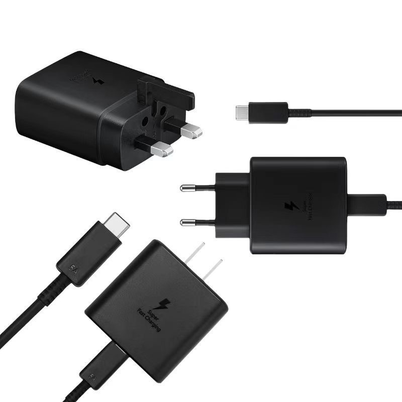 45W Super szybki szybki ładunek PD USB-C WALL TALL SHARGER EU US Power Adatper 5A C-C Kabel dla Samsung S20 S22 S23 Utral Note 20 z pakietem detalicznym