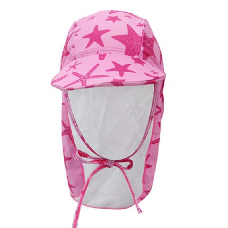 Czapki czapki spf 50+ Baby Sun Hat Regulowane letnia czapka dziecięca Travel Outdoor Travel Beach Hat dla dzieci Sun Hat Akcesoria D240425