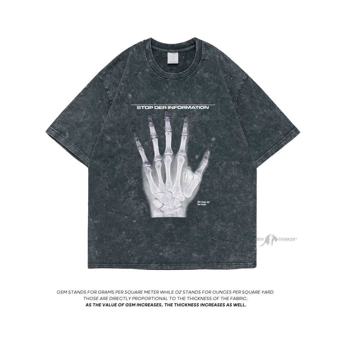 Męskie koszulki Exfine Finger Bone Impresso Grifica t Shirt Para Homens Casual Strtwear Y2K Vintage Hip Hop Manga Curta Owwrotne tshirty kwalifikacje H240425