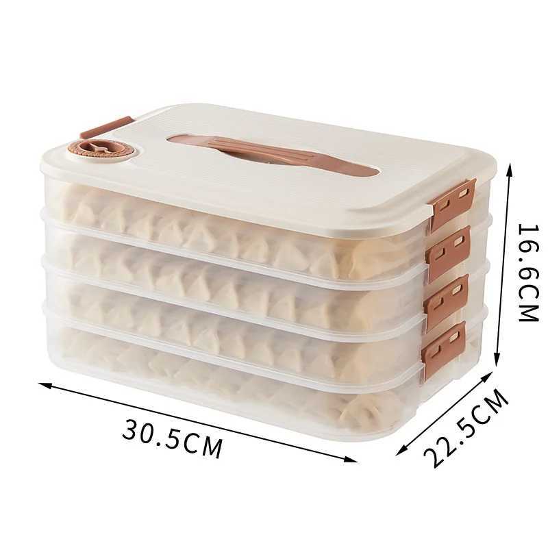 Contenitori di stoccaggio alimenti contenitori a 4 strati contenitore alimenti contenitore trasparente scatola di protezione trasparente sigillatura cucina e bidoni della spazzatura del refrigerante H240425