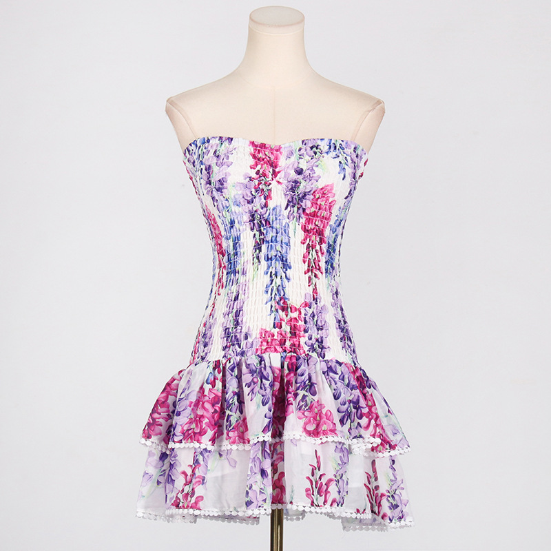 416 XL 2024 Milan Runway Dress SPring Summer Sleeveless Strapless Skirt Womens Dress Fashion High Quality boka