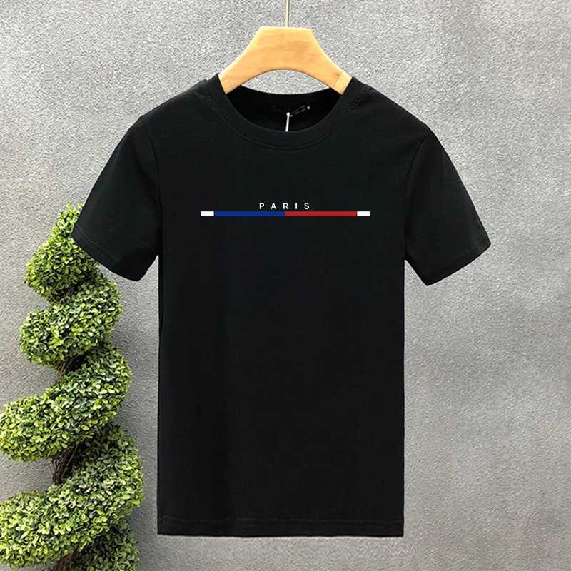 T-shirts masculins Design de luxe Paris 100% coton élevé High Quty Printing couple ts Summer Harajuku pour hommes / femmes T-shirt Slve Shirt Asian Taille T240425