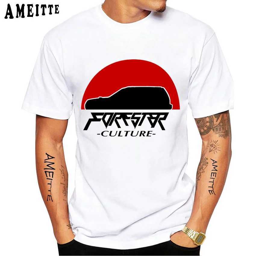 Camisetas masculinas Novos homens de verão short slve montanha subie florestal sti engraçado florestal sg9 t-shirt clássico garoto casual white ts hip hop tops t240425