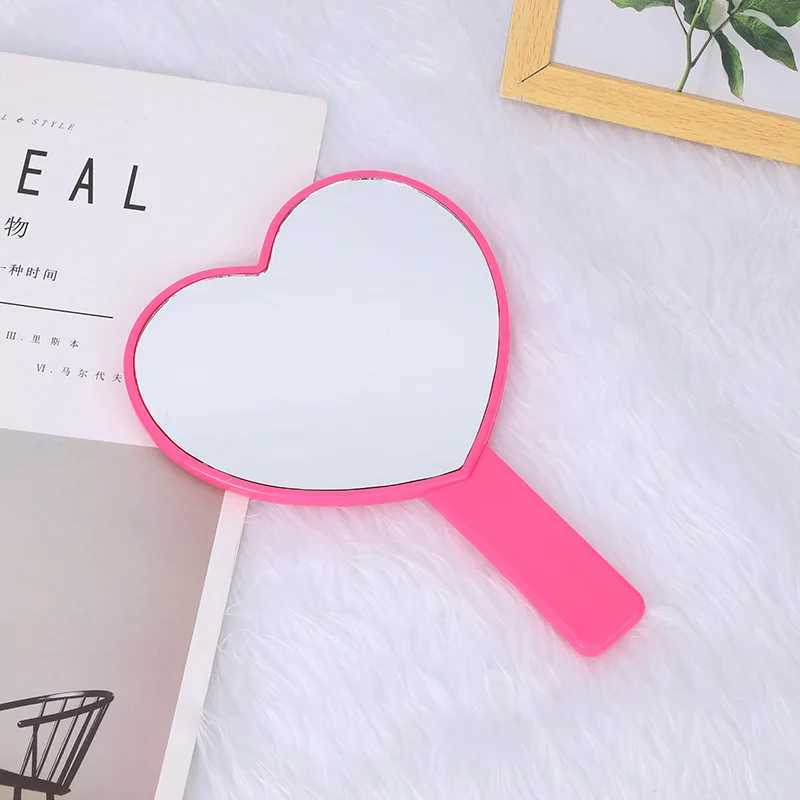 Mirrors Heart Shaped Mirror Handheld Makeup Mirror Spa Salon Makeup With Handle Hand Mirror Cosmetic Mirror Compact Mirrors For Women