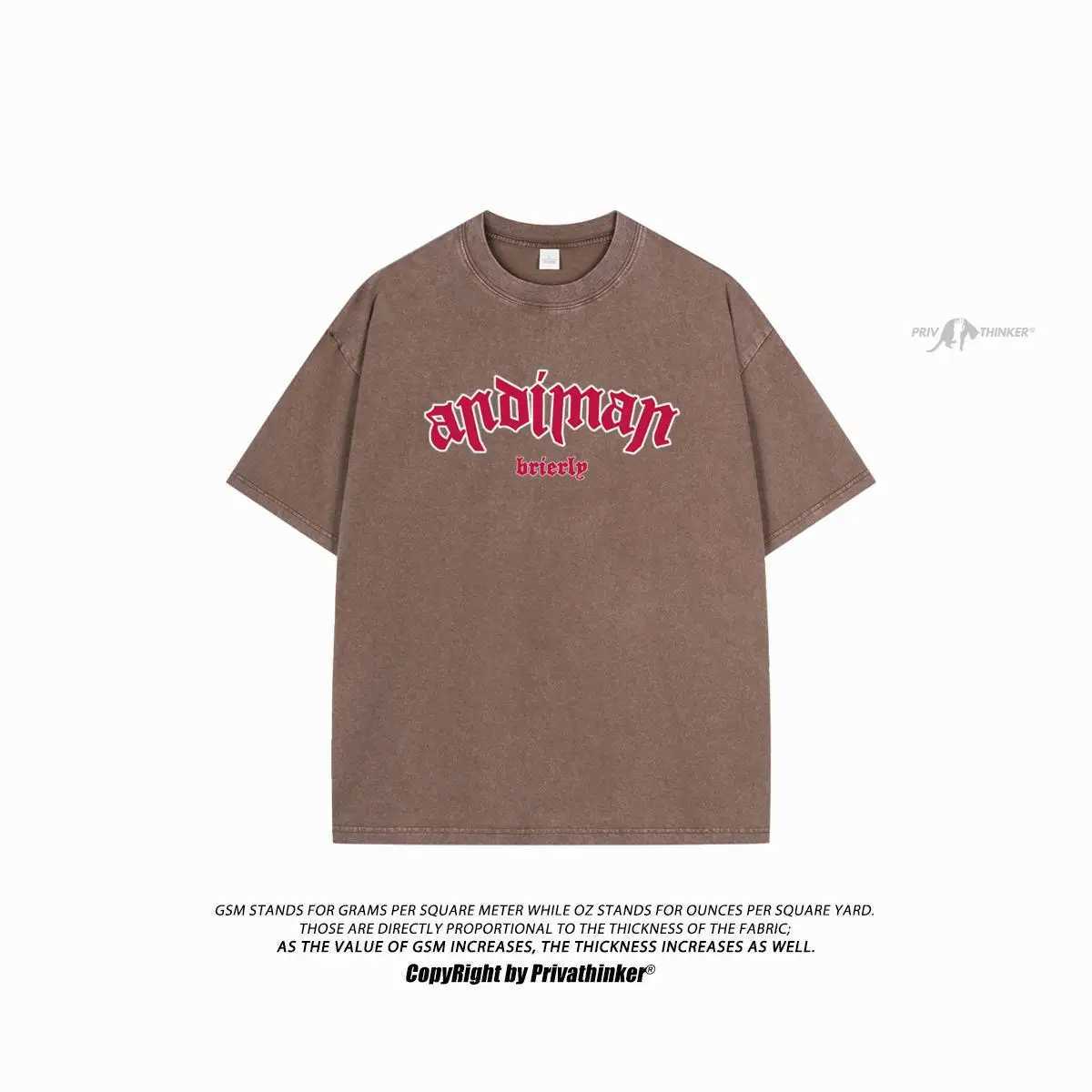 メンズTシャツprivathinker-camiseta punk letter masculina retro lavado velho tops de algodo manga curta harajuku y2k ts o-neck tshirt rua extragrande H240425