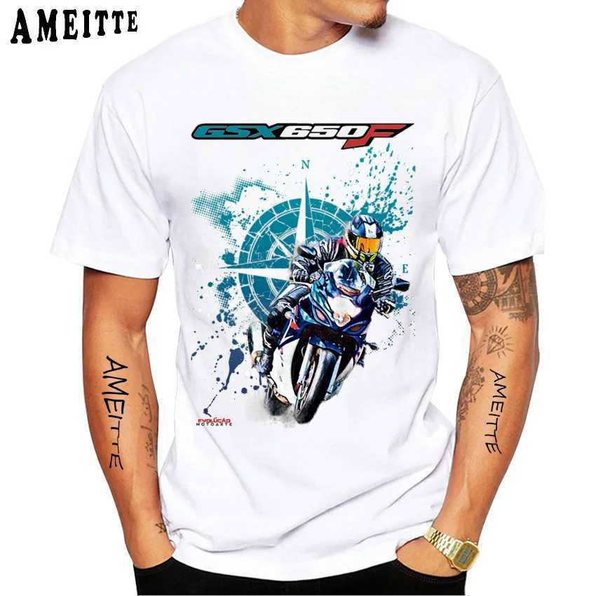 Camisetas masculinas Novo Hayabusa GSX1300R 2022 GS Aventura de motocicleta T-shirt Summer Men White Casual Tops Austran F800 GS Boy TS T240425