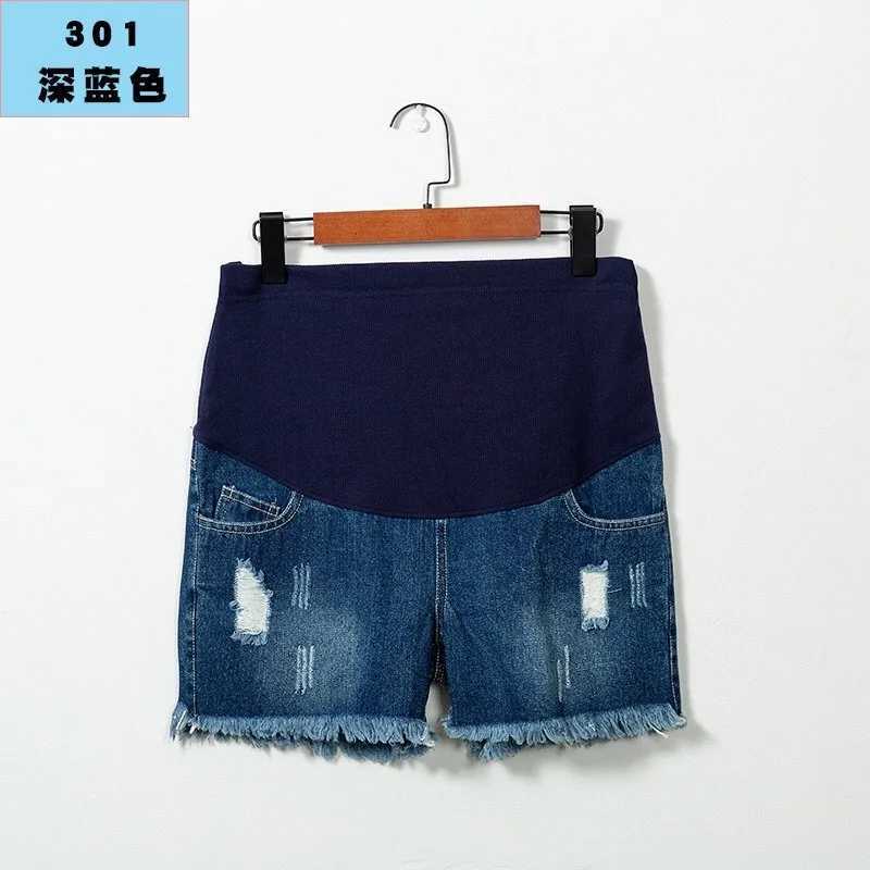 Pantalones cortos de mezquenan de maternidad elegantes con el dobladillo deshilachado y tela elástica de la comodidad Pantsl2404