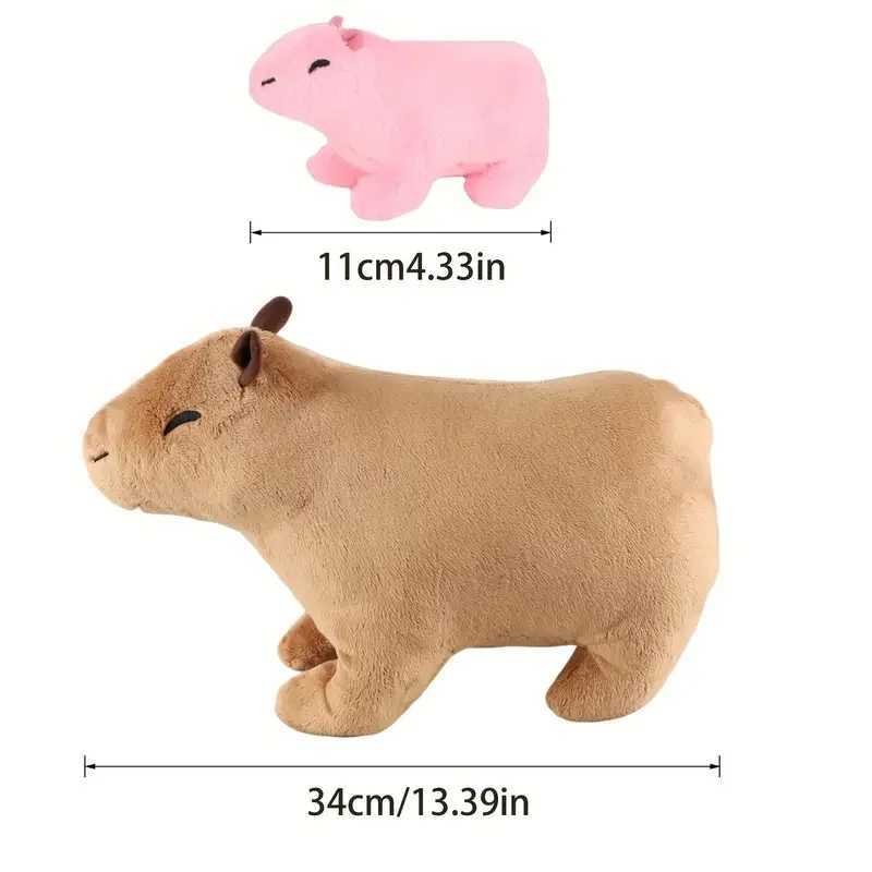 Fyllda plyschdjur 34 cm Halloween Mother-Child Water Guinea Pig Five-Piece Soft Animal Doll för pojkar och flickor Jul Halloween semestergåvor