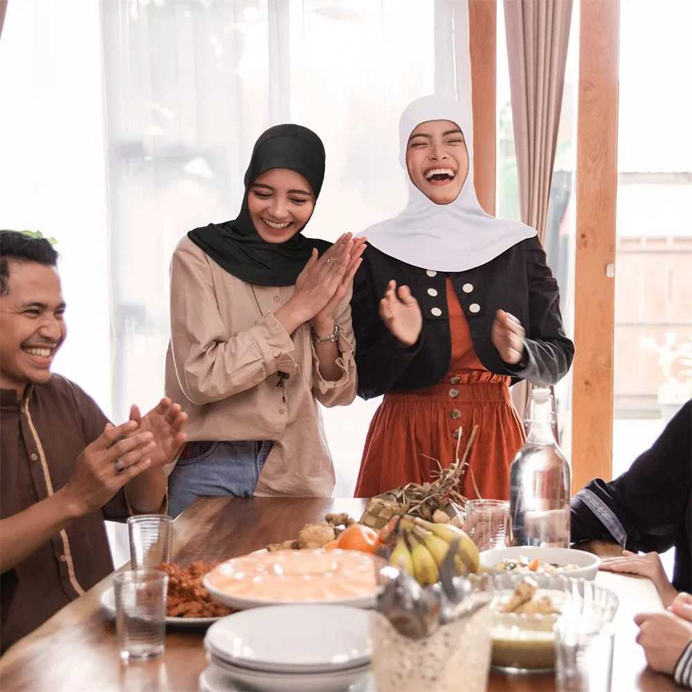 Hijabs Ramadan Muslim sous-écarf Femmes Modal Hijab Cap
