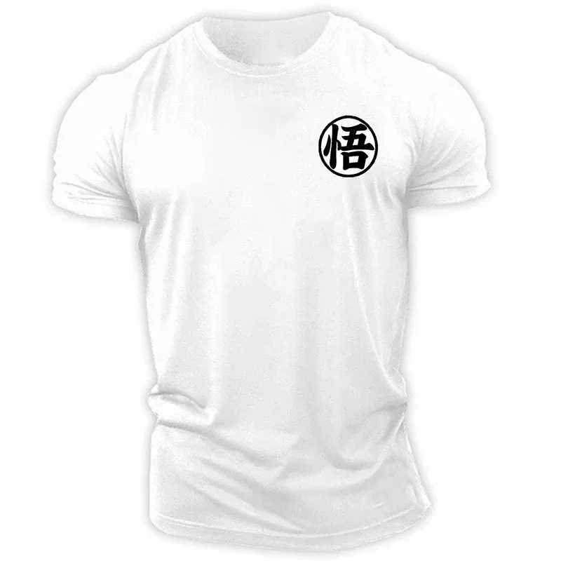 T-shirts voor heren workout Heren Gym T-shirt Goku PRINT Korte mouwen T-shirt Zomer Casual tee Streetwear Mens O-Neck Sweatshirt Dames Clothingl2404