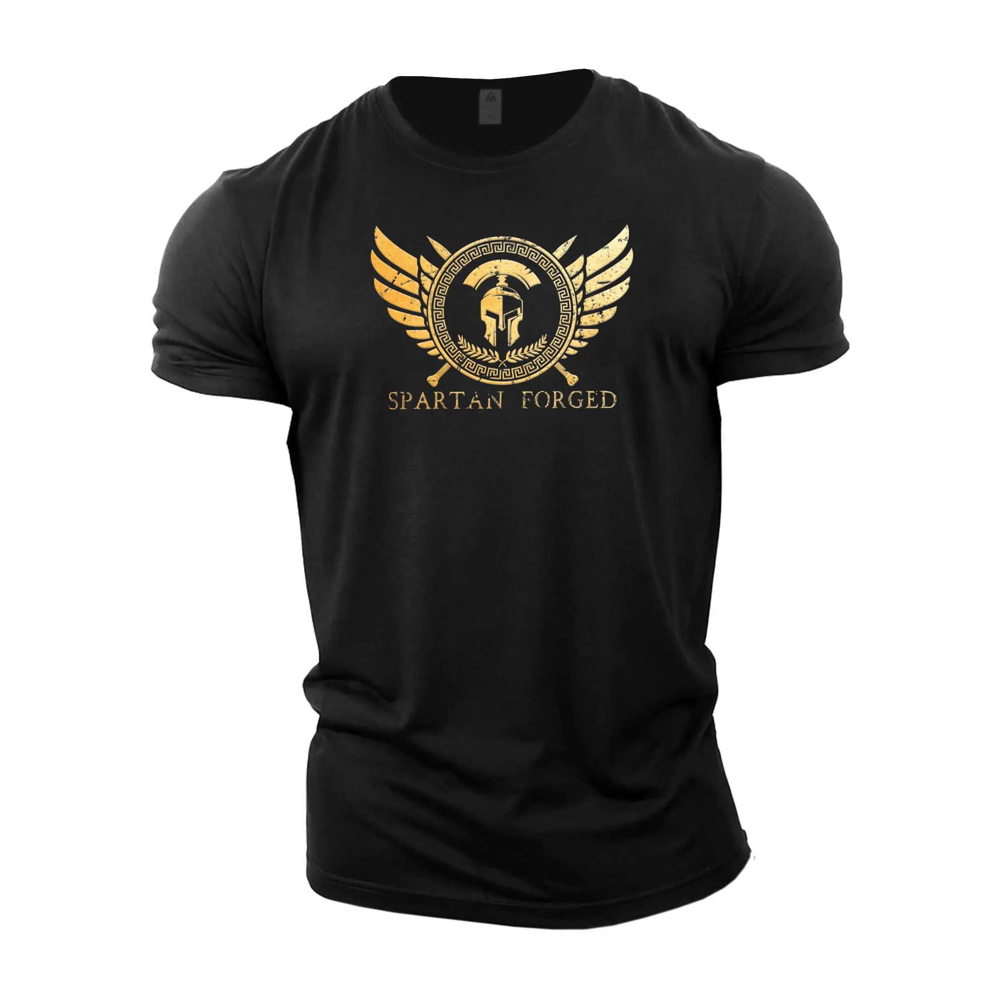 T-shirts voor heren retro spartan t-shirts mannen kleding y2k zomer korte mouw tees man casual tops o-neck oversized t shirt gym heren kledingl2404