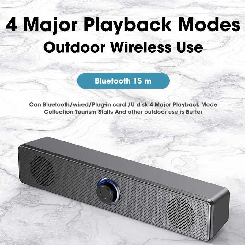 Przenośne głośniki systemu domowego System dźwiękowy Bluetooth Głośnik przestrzenny 4D Głośnik komputerowy do telewizji skrzynki dźwiękowe subwoofer stereo muzyki D240425