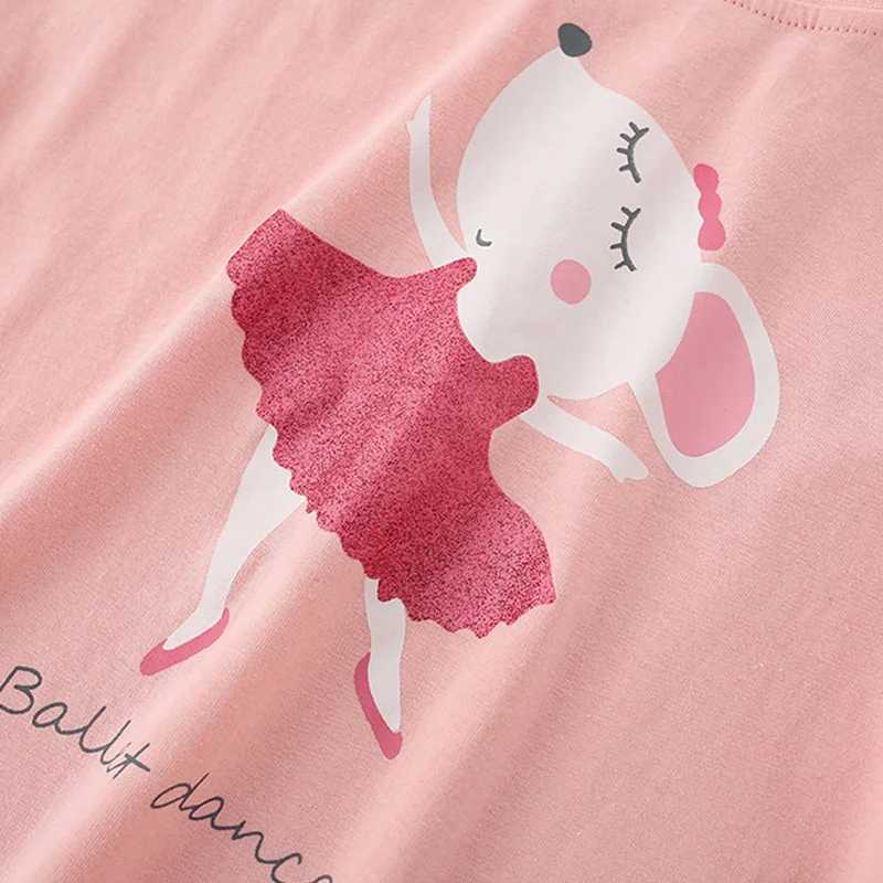 T-shirts Jumping Meters 2-7T New Arrival Summer Girls T Shirts Short Sleeve Hot Selling Kids Tees Tops Baby Costume Baby ShirtsL2404