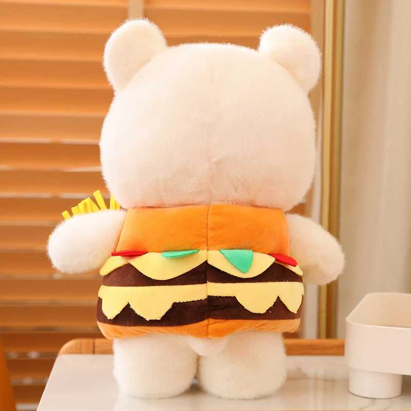 Polaires en peluche mignon dessin animé hamburger ours jouets en peluche