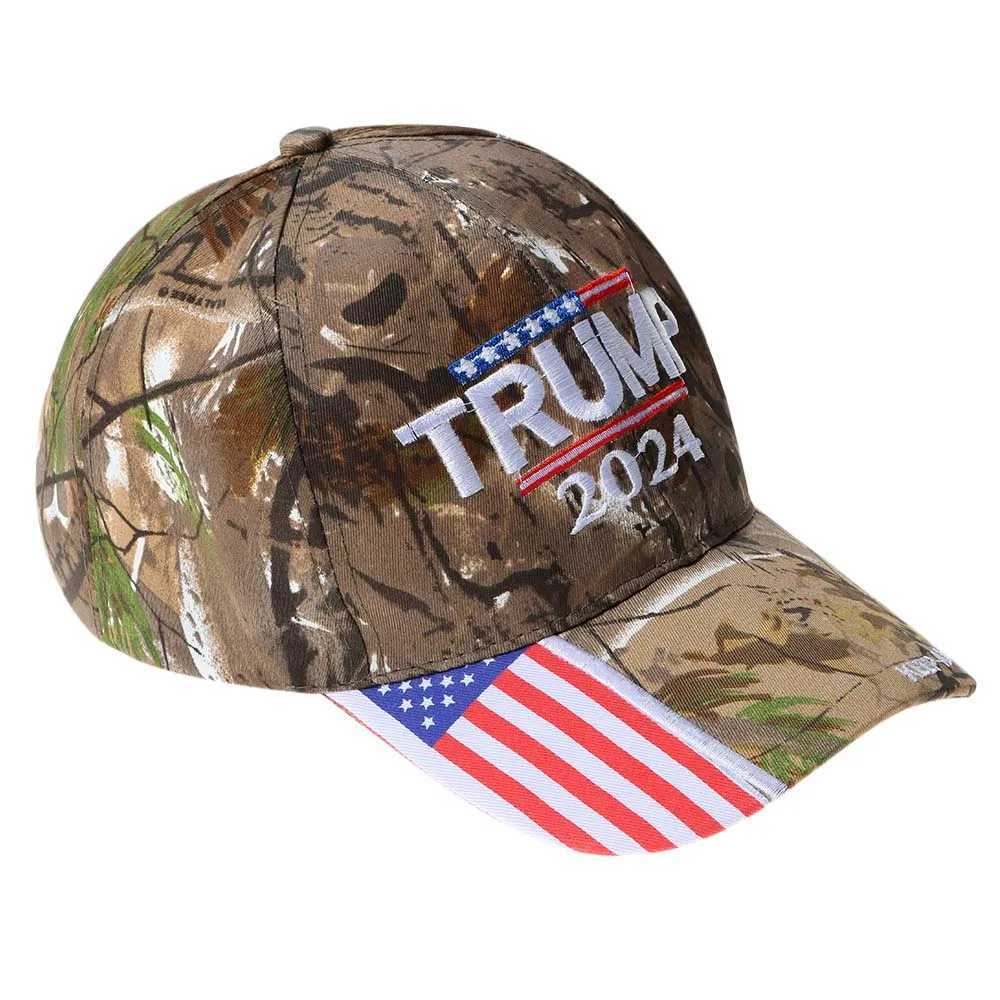 Weitkrempeln Hüte Bucket Hats Trump 2024 US -Flagge Baseballhut Trump Baumwollhut Verstellbarer Trump -Unterstützungshut 240424