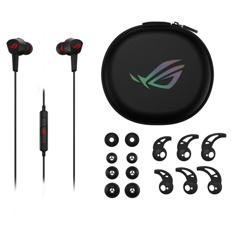 Akcesoria ASUS ROG CETRA II Rdzeń Insear Gaming Słuchawki douszne Earskie Silikonowe sterowniki na PC/MAC/PS4/PS5/Xbox One/Telefon