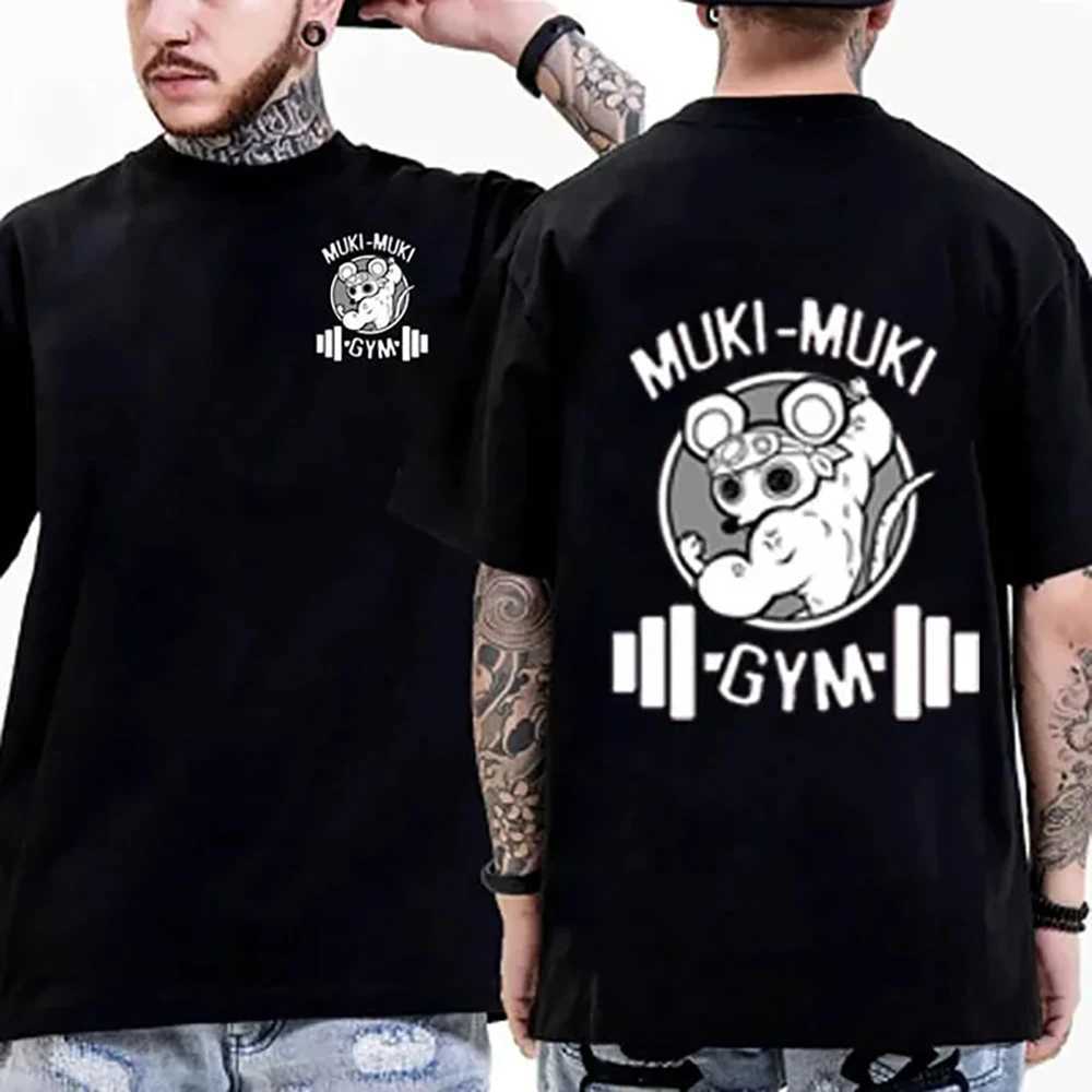 T-shirty męskie Masowe koszulka T-shirt T-shirt Zabawny koszulka na siłownię Bestia Ogólna swobodna koszulka z krótkim rękawem dla mężczyzn Tops 913018L2404