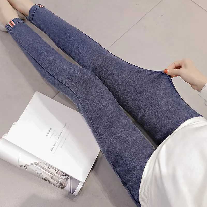 Maternity Bottoms Summer New Skinny Maternity Jeans Clothes For Pregnancy Pregnant Women Stretch Denim Pants Leggings Mom Clothing TrousersL2404