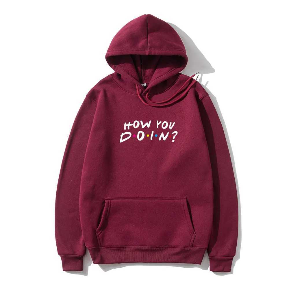 Men's Hoodies Sweatshirts FRIENDS Printed Men Hoodies Sweatshirts Casual How You Doin Hoodie Sweatshirt Fashion hip hop Strtwear pullover Hot Clothes T240425