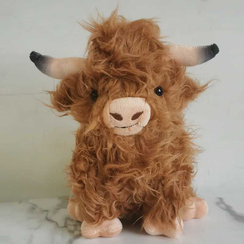 Stuffed Plush Animals CYISONAL Highland Cow Stuffed Animals Plush Toy Fluffy Bull Animal Doll Soft Gift for Kids Boys Girls 10 Inches Tall