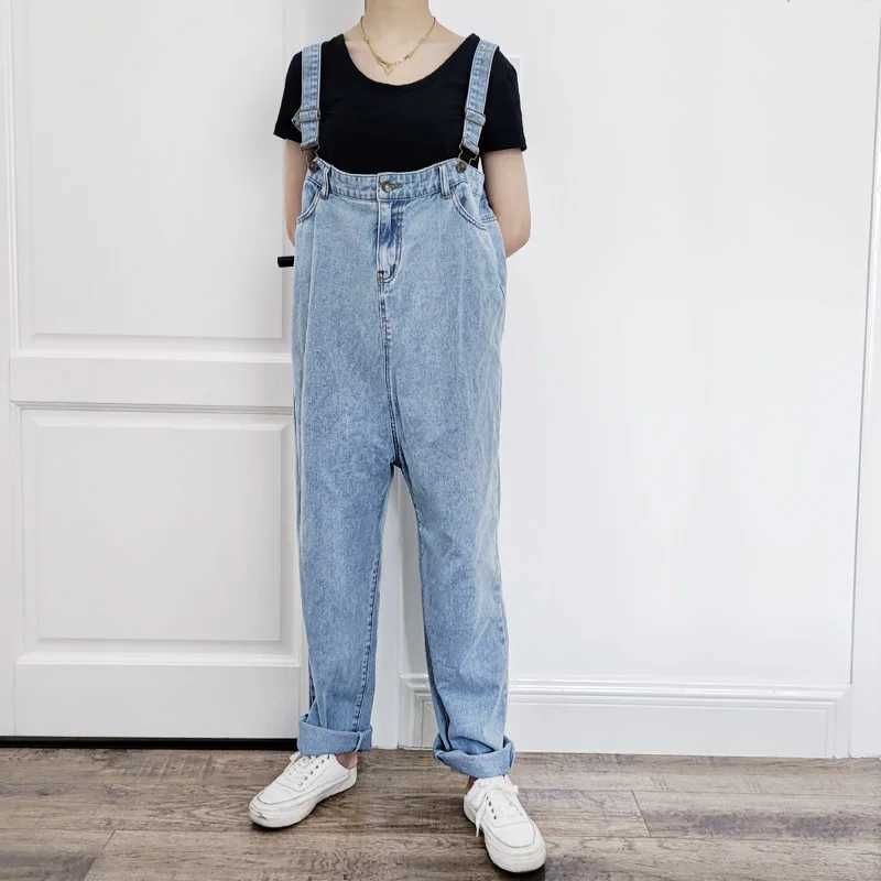 Övergripande familj look matchande kläder denim övergripande mor barn byxor casual h240425