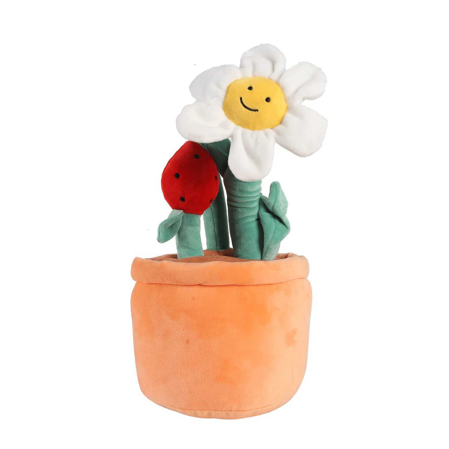 Fyllda plyschdjur kaktus plysch leksak söt mjuk trädgård glädje plysch kudde kreativ plysch växt daisy tulpaner dekoration bra födelsedagspresent