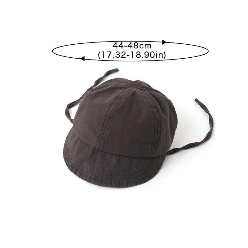 Caps Hats Summer Baby Sun Hat Korean Solid Color Infant Baseball Cap Outdoor Justerbar Drawstring Lace-Up Kids Hucket Hats D240425