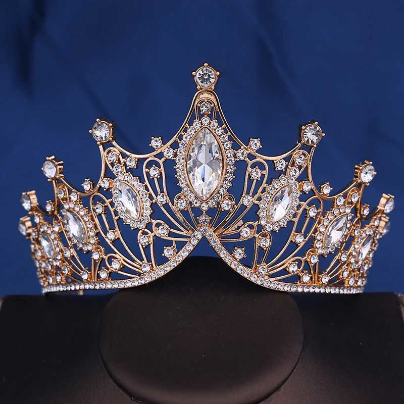 Bijoux de cheveux Bridal Crown Baroque Vintage Headwear Crystal Tiara for Women Wedding Crown Robe ACCESSOIRE