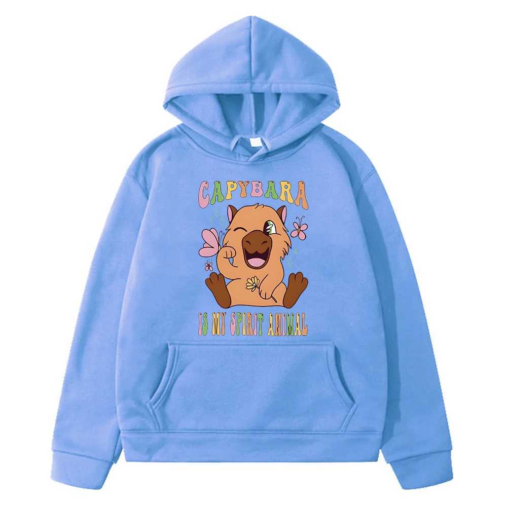 Xuib Men's Hoodies Sweatshirts Children Autumn Fleece Sweatshirt Capybara Kawaii Anime Hoodie Boy Y2K Sudadera Castiral Pullover Jacket Kids Kids Girl 240424