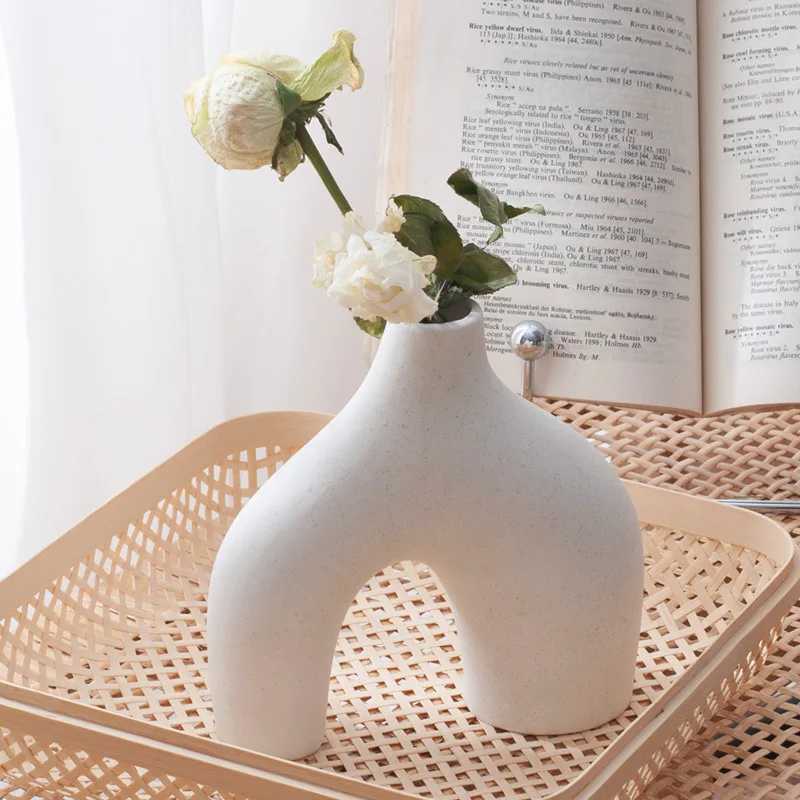 Vasos /vasos de flores setemes nórdicos vaso cerâmico Acessórios para decoração de escritório estante de estante de livros Decorativa Design de vaso de flores Original