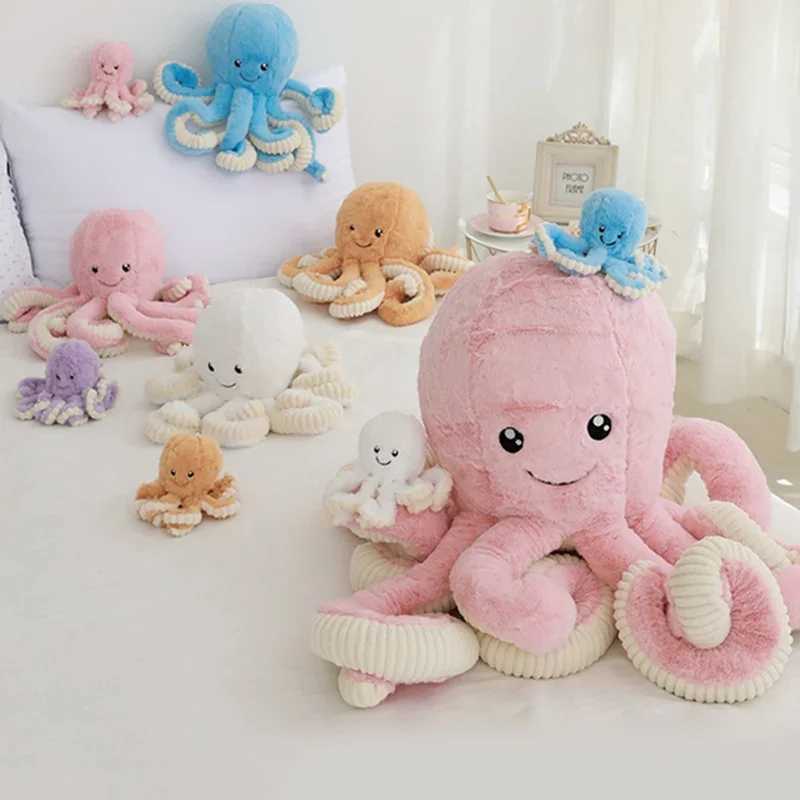 Stuffed Plush Animals 18-80cm Large Size Toy Octopus Plush Toys PP Cotton Stuffed Animals Doll For Children Girls Home Decoration Birthday Gifts