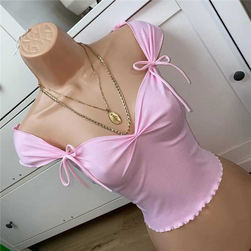 Kadın Tankları Camis Xingqing Mahsulü Kadınlar İçin Üstler Yaz İnce Fit Kısa Slve Düşük Kesim Sıska Tişört Y2K 2000S Kawaii Giysileri Strtwear Y240420