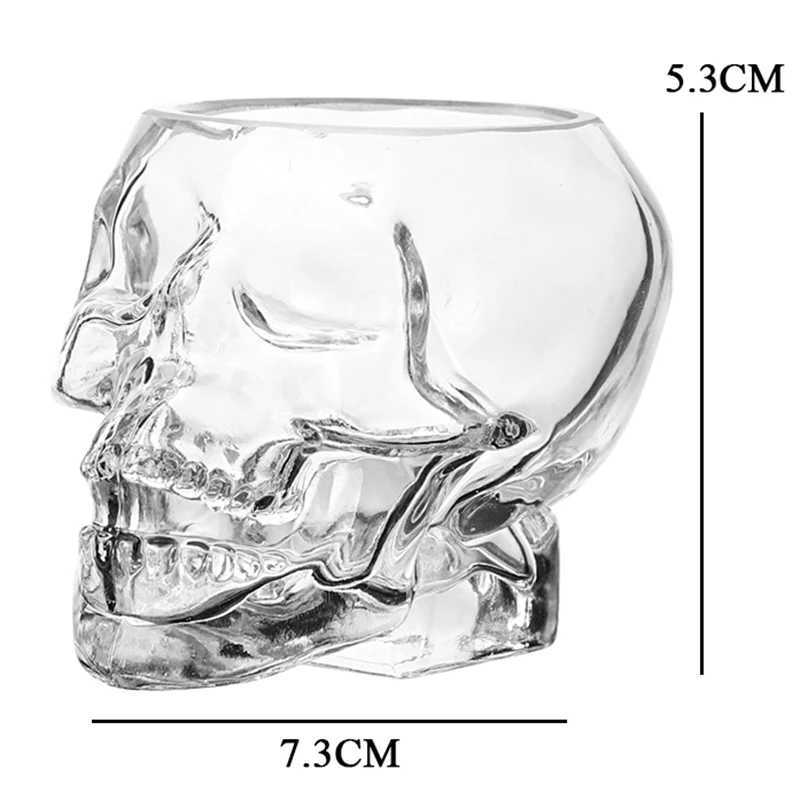 Tumblers Bones Armour Warrior Skull Design Wine Glass Gothic Beverage Whiskey Drinking Water Home Bar H240425